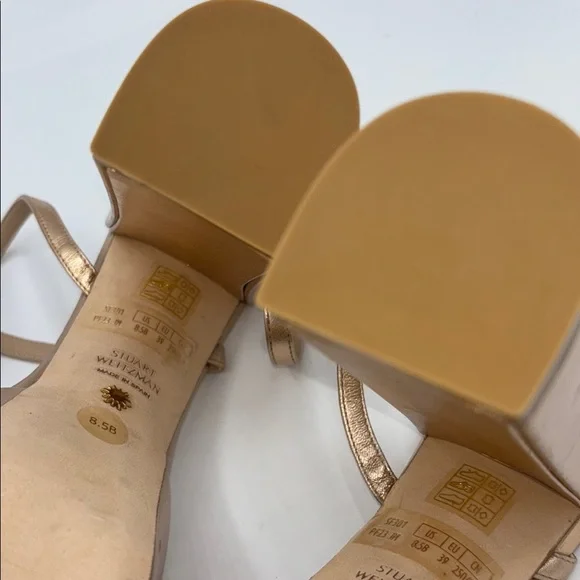 Stuart Weitzman Gold NOCHE SKYHIGH 145 PLATFORM SANDAL